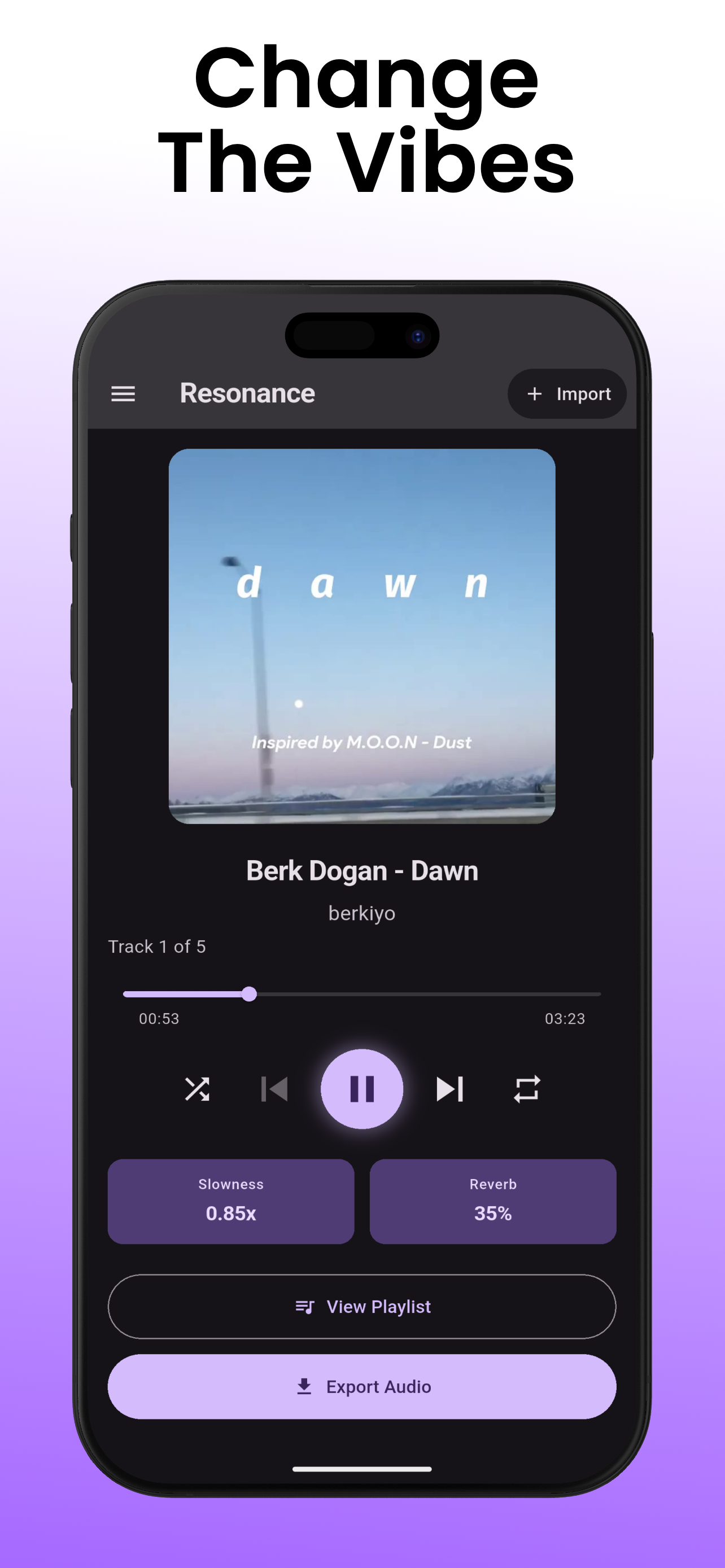 Resonance screenshot on Android